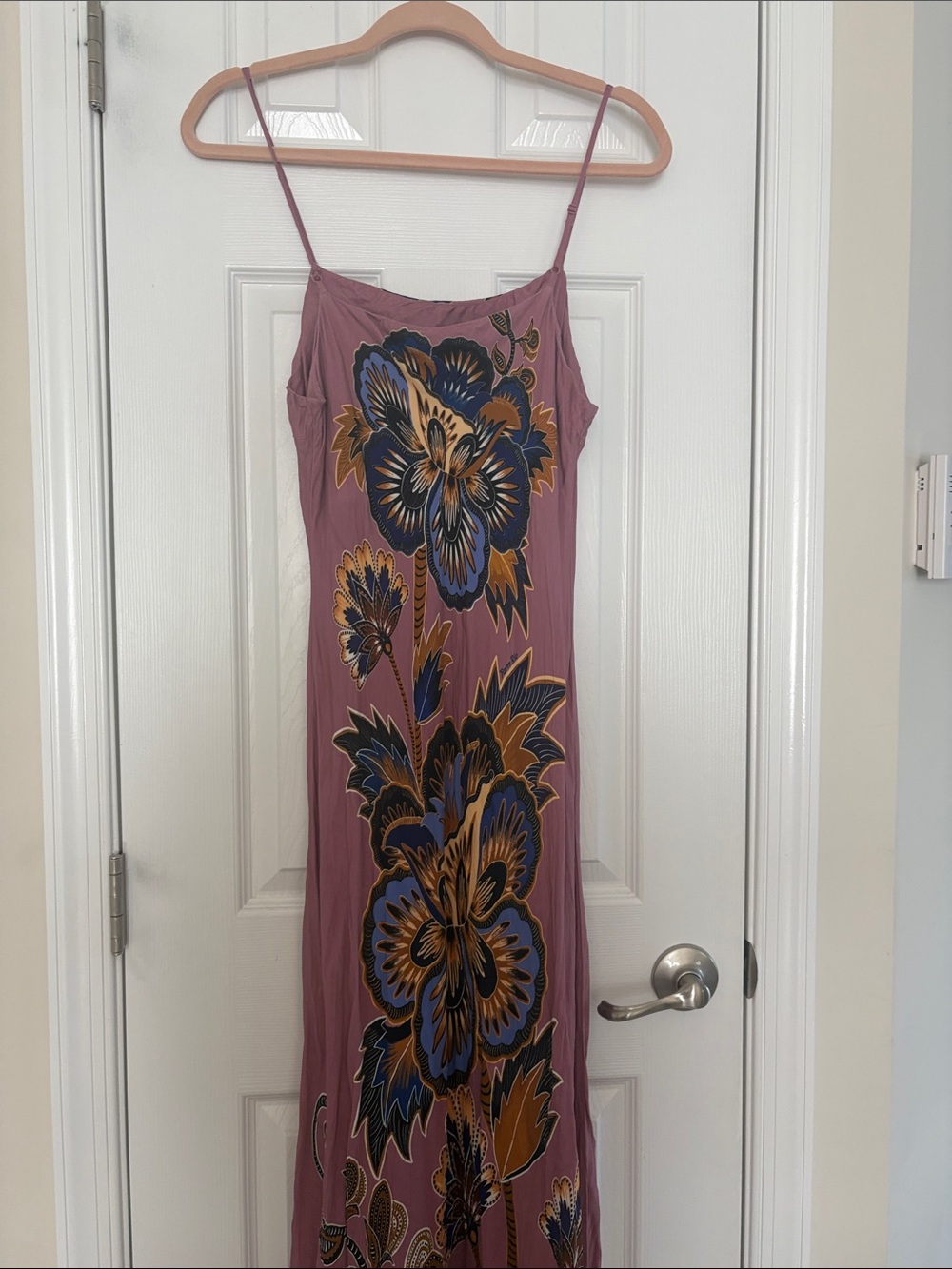 Pink Maxi Floral LENZING™ ECOVERO™ Viscose Slip Maxi Dress - Picture 3 of 3